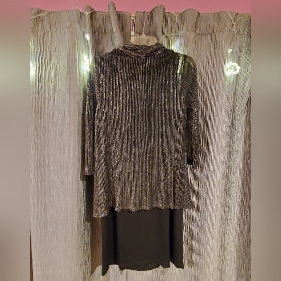 Silver Metallic Silver Jacket Dress - Picture 3 of 5